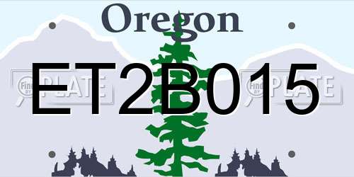 ET2B015 Oregon License Plate