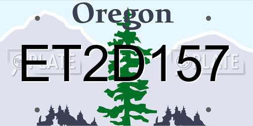 ET2D157 Oregon License Plate