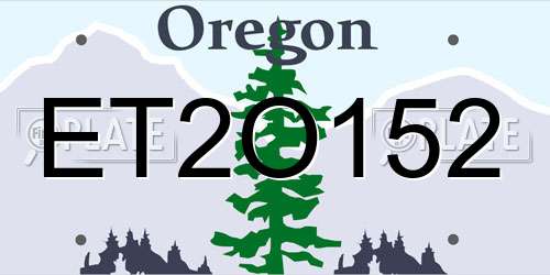 ET2O152 Oregon License Plate