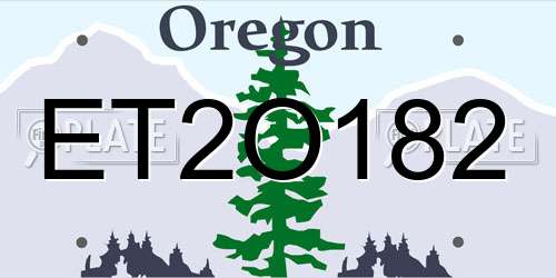 ET2O182 Oregon License Plate