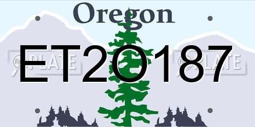 ET2O187 Oregon License Plate