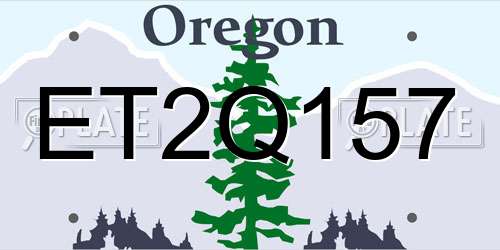 ET2Q157 Oregon License Plate
