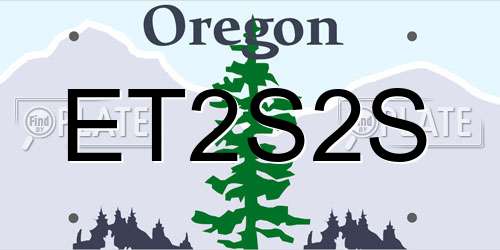 ET2S2S Oregon License Plate