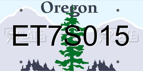 ET7S015 Oregon License Plate