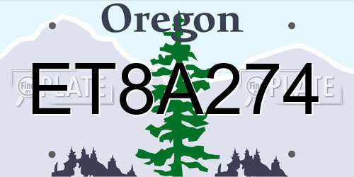 ET8A274 Oregon License Plate