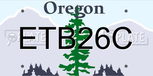 ETB26C Oregon License Plate