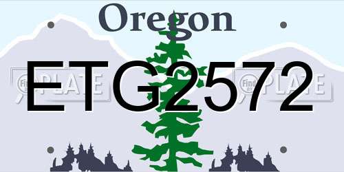 ETG2572 Oregon License Plate