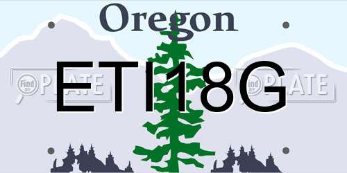 ETI18G Oregon License Plate