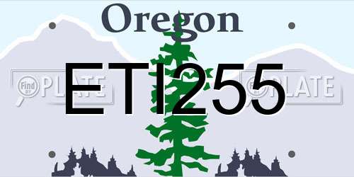 ETI255 Oregon License Plate
