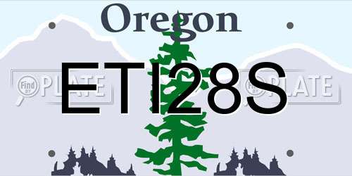 ETI28S Oregon License Plate