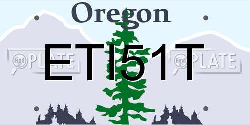 ETI51T Oregon License Plate