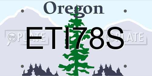 ETI78S Oregon License Plate
