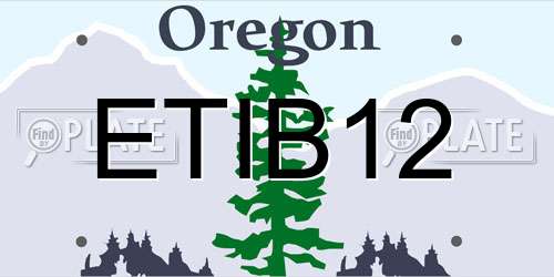 ETIB12 Oregon License Plate