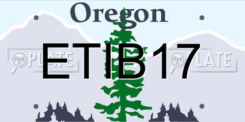 ETIB17 Oregon License Plate