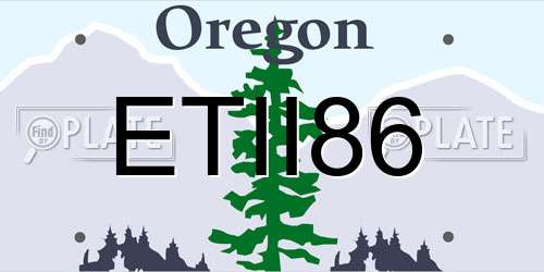 ETII86 Oregon License Plate