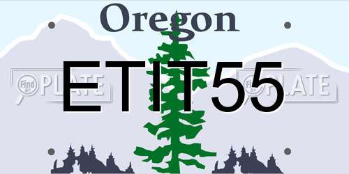 ETIT55 Oregon License Plate