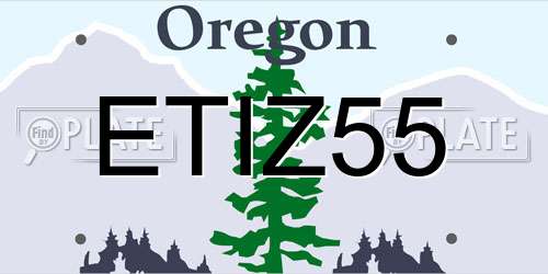 ETIZ55 Oregon License Plate