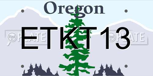 ETKT13 Oregon License Plate