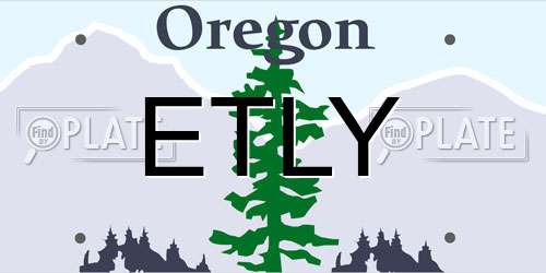 ETLY Oregon License Plate