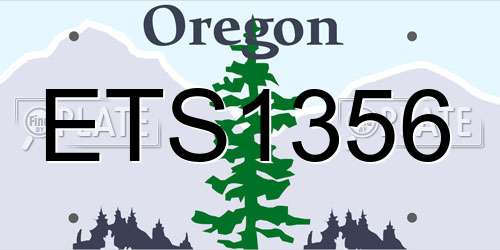 ETS1356 Oregon License Plate