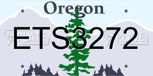 ETS3272 Oregon License Plate
