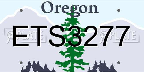 ETS3277 Oregon License Plate