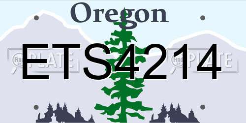 ETS4214 Oregon License Plate