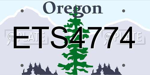 ETS4774 Oregon License Plate