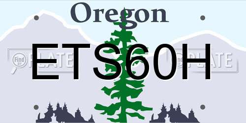ETS60H Oregon License Plate