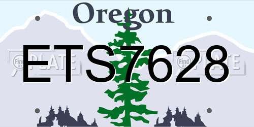 ETS7628 Oregon License Plate