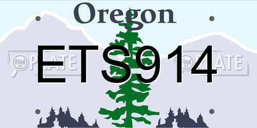 ETS914 Oregon License Plate