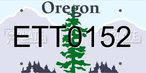 ETT0152 Oregon License Plate