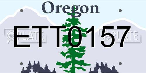 ETT0157 Oregon License Plate