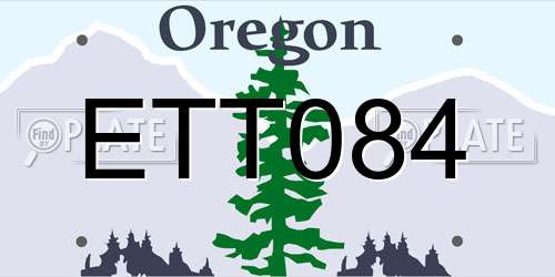 ETT084 Oregon License Plate