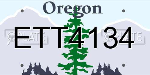 ETT4134 Oregon License Plate