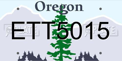ETT5015 Oregon License Plate