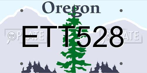 ETT528 Oregon License Plate