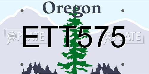 ETT575 Oregon License Plate