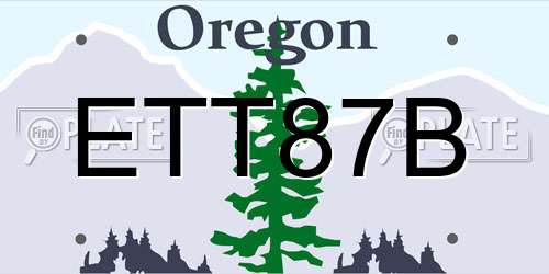 ETT87B Oregon License Plate