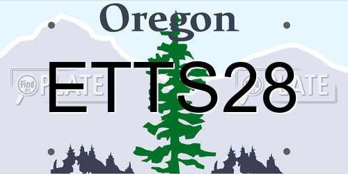 ETTS28 Oregon License Plate