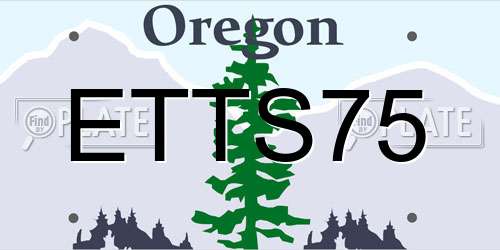 ETTS75 Oregon License Plate