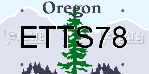 ETTS78 Oregon License Plate