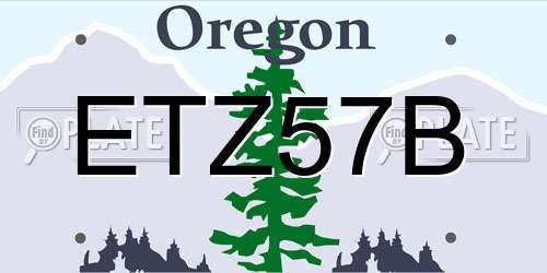 ETZ57B Oregon License Plate