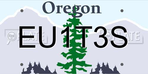 EU1T3S Oregon License Plate