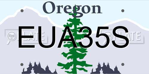 EUA35S Oregon License Plate