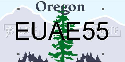 EUAE55 Oregon License Plate