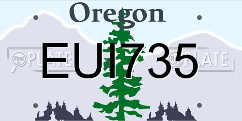 EUI735 Oregon License Plate