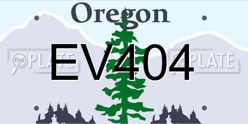 EV404 Oregon License Plate