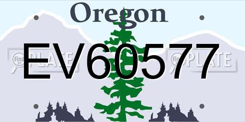 EV60577 Oregon License Plate