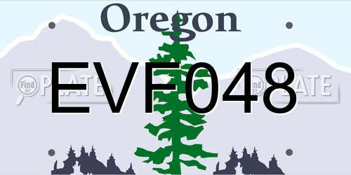 EVF048 Oregon License Plate